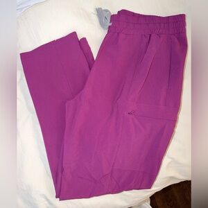 WonderWink Maroon High Waisted Straight Leg Scrub Pant